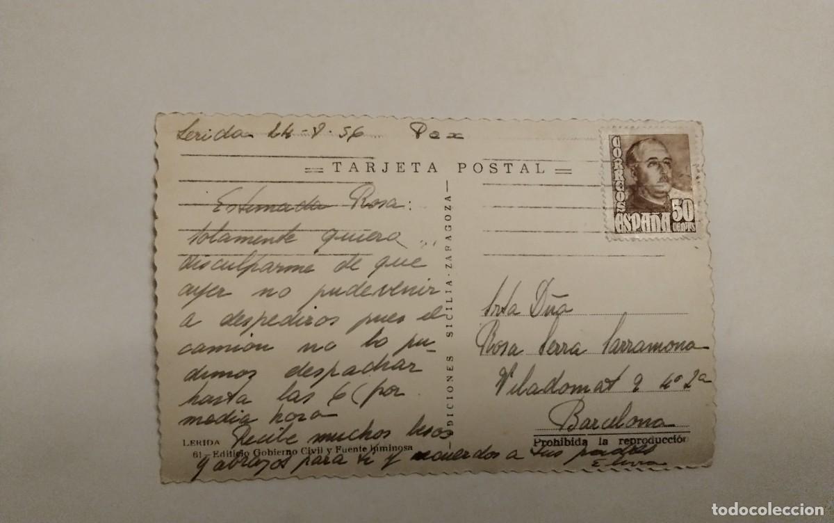 Postales: LERIDA , POSTAL ANTIGUA , BLANCO Y NEGRO - Foto 3