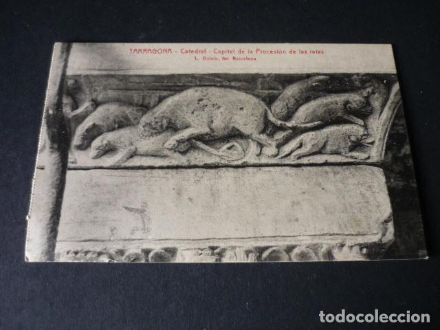 Postales: TARRAGONA CATEDRAL CAPITEL DE LA PROCESION DE LAS RATAS - Foto 1