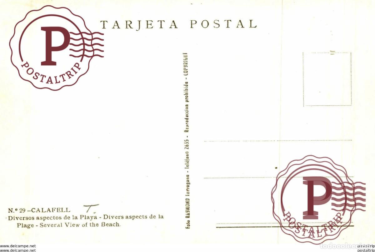 Postales: RECUERDO DE CALAFELL - Foto 2