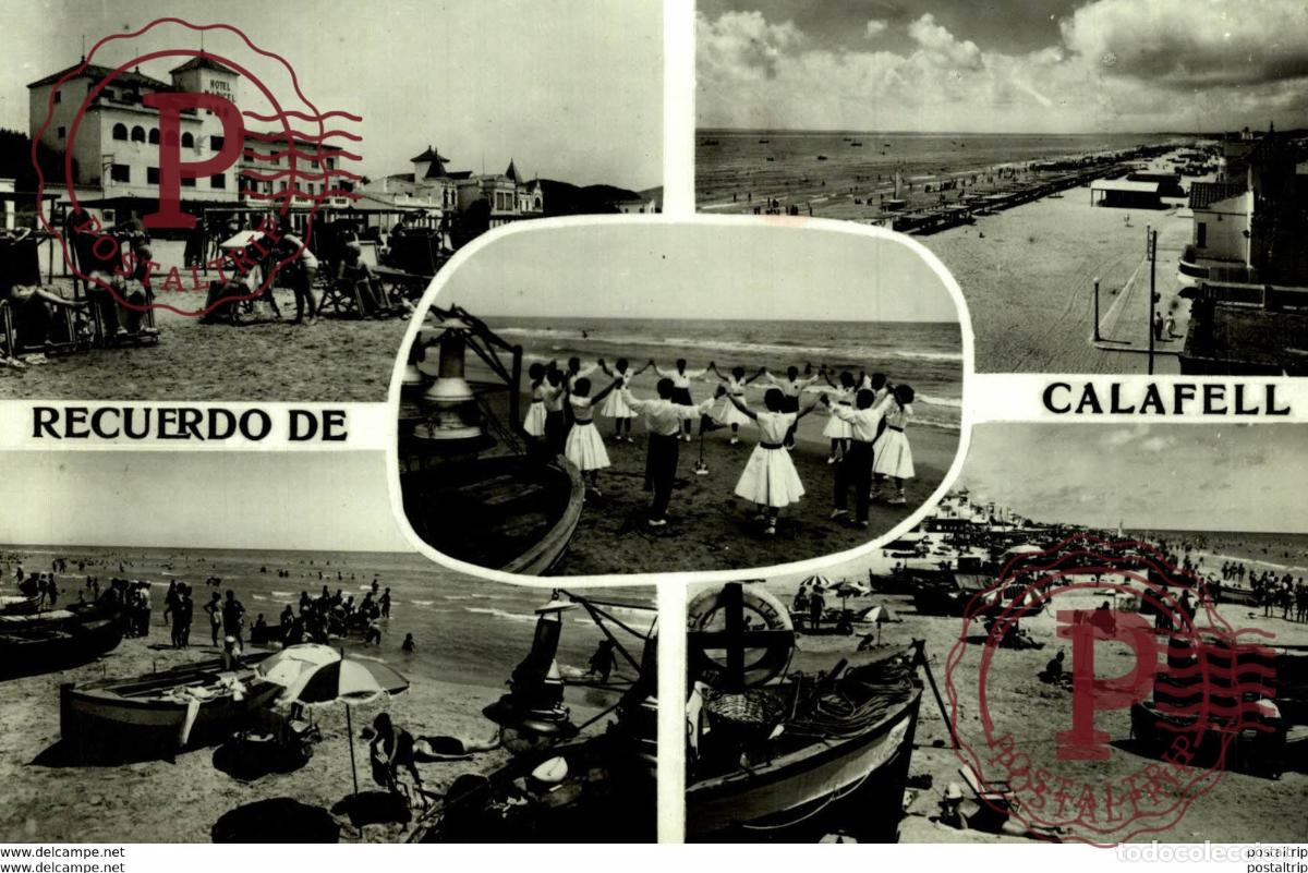 Postales: RECUERDO DE CALAFELL - Foto 1