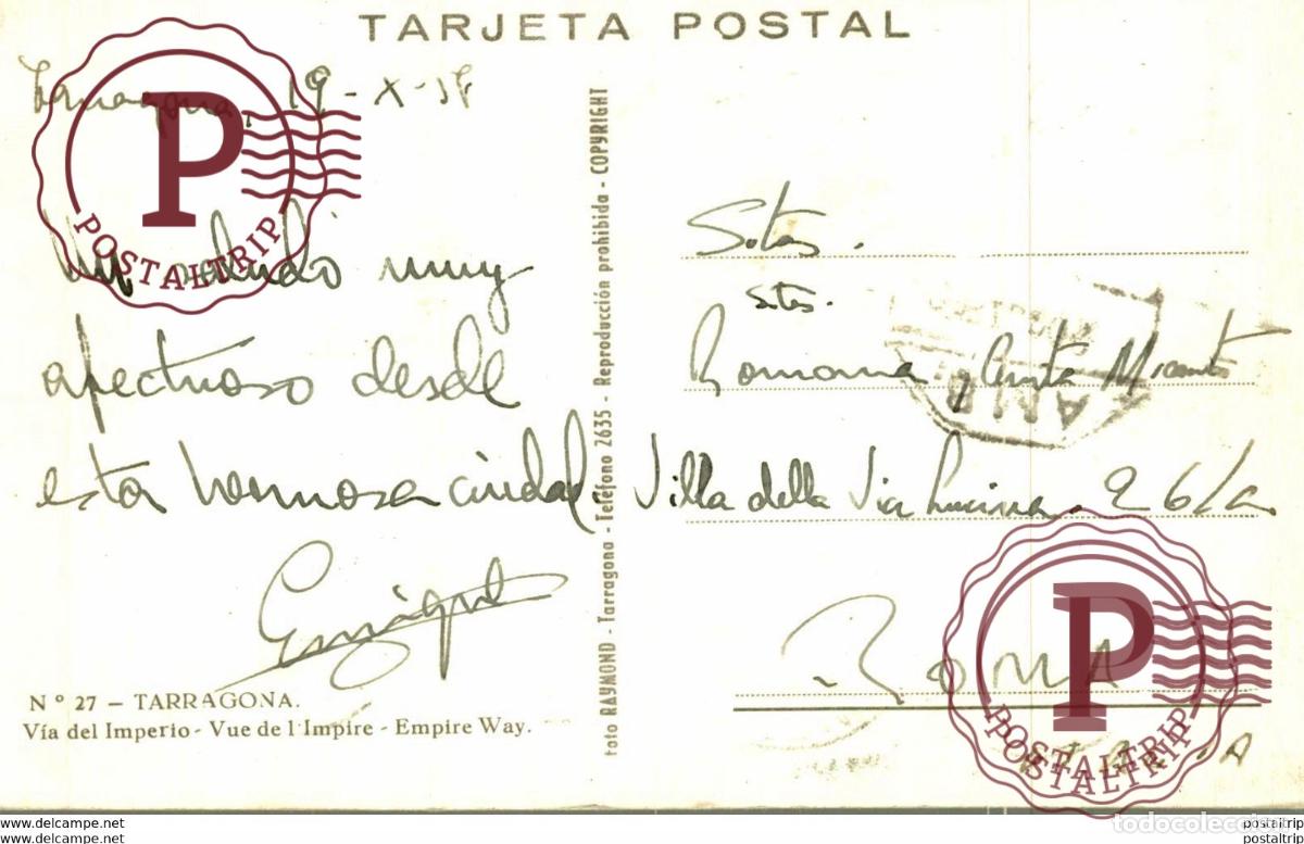 Postales: N&ordm; 27 TARRAGONA VIA DEL IMPERIO - Foto 2