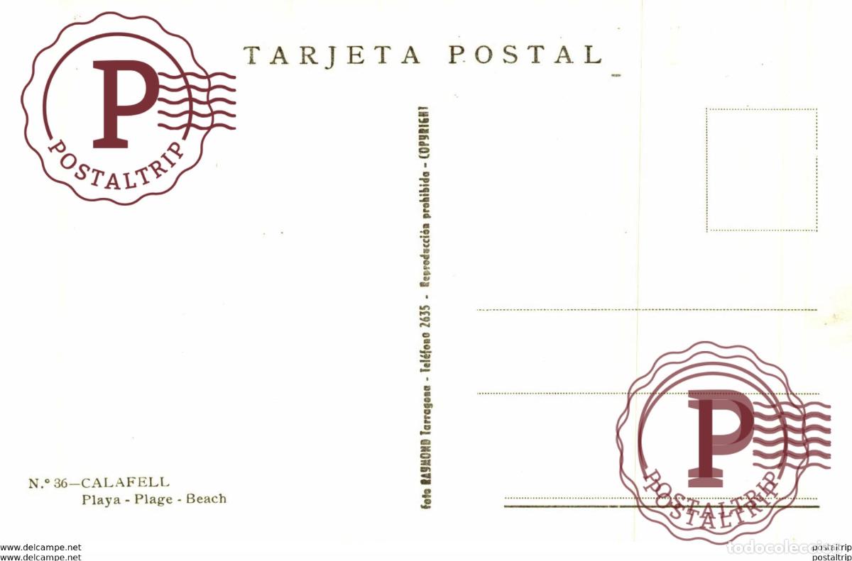 Postales: N&ordm; 36 CALAFELL PLAYA - Foto 2