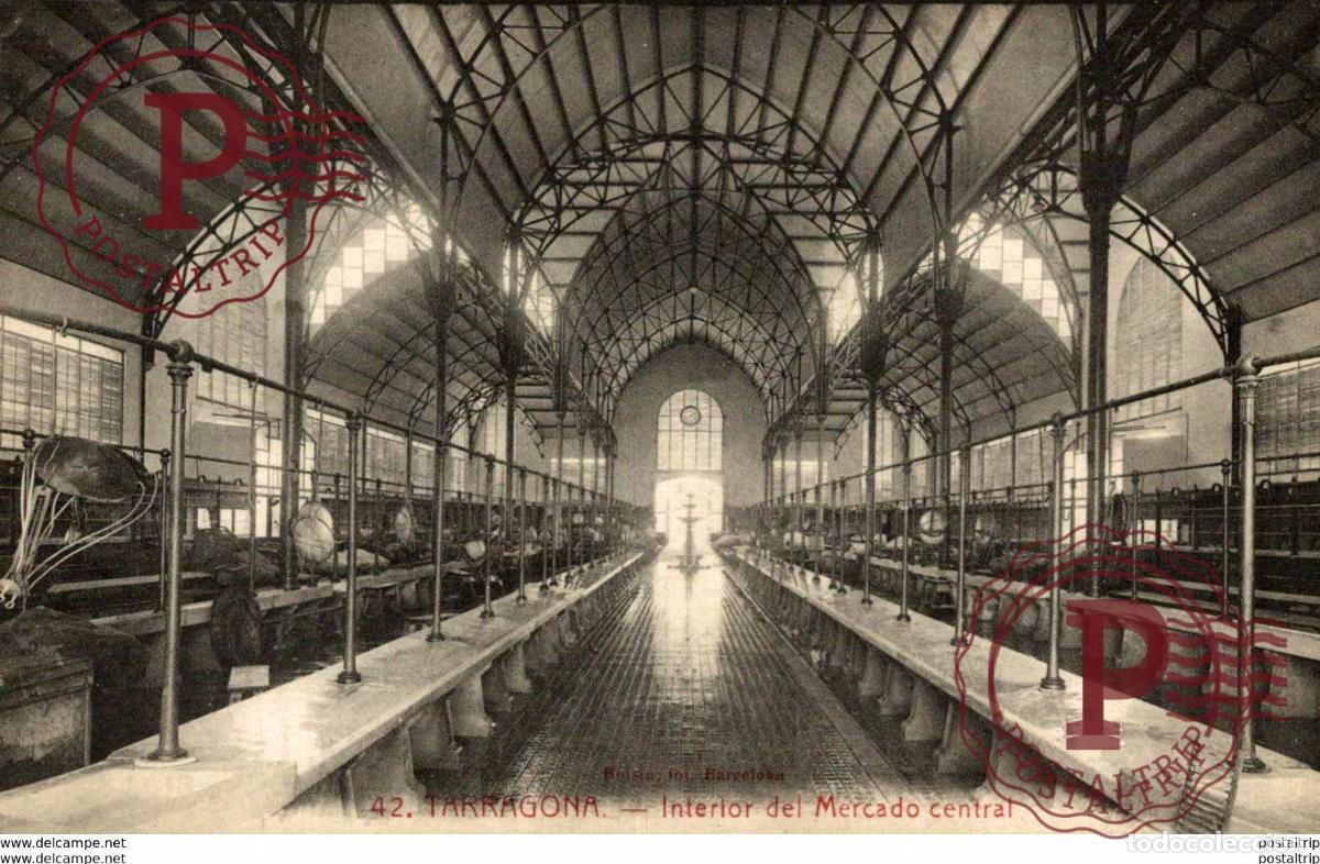 Postales: TARRAGONA INTERIOR DEL MERCADO CENTRAL - Foto 1