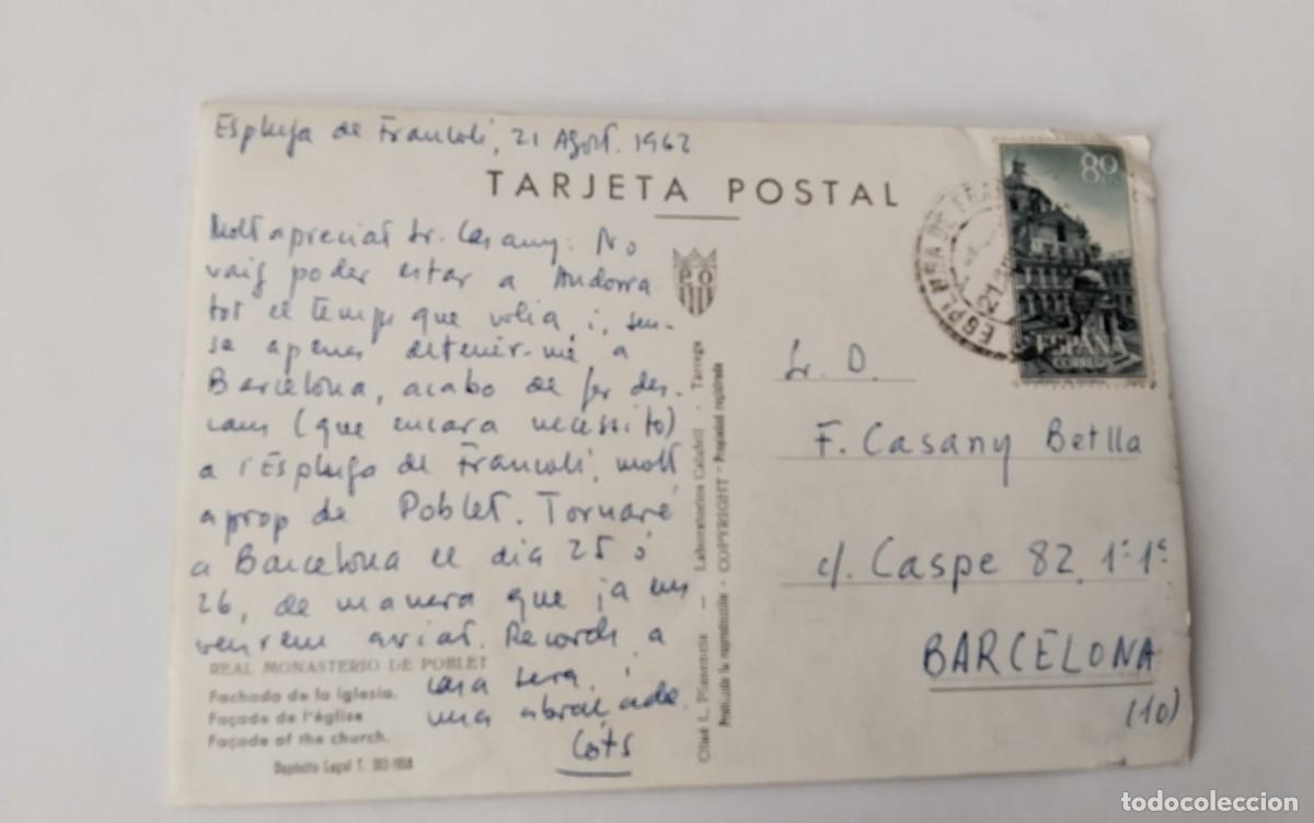 Postales: POBLET , POSTAL ANTIGUA , BLANCO Y NEGRO - Foto 3