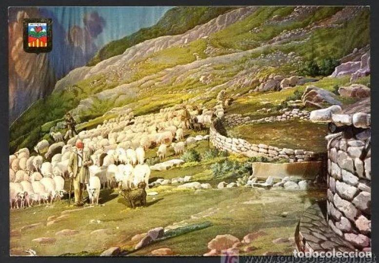 Postkarten: Ripoll. *Detall del diorama Els Pastors a la Muntanya...* Ed. Fisa n&ordm; 2786. Nueva.