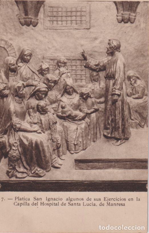 Postales: MANRESA, PLATICA SAN IGNACIO CAPILLA SANTA LUCIA - HUECOGRABADO J. MUMBRU N&ordm;7 - S/C