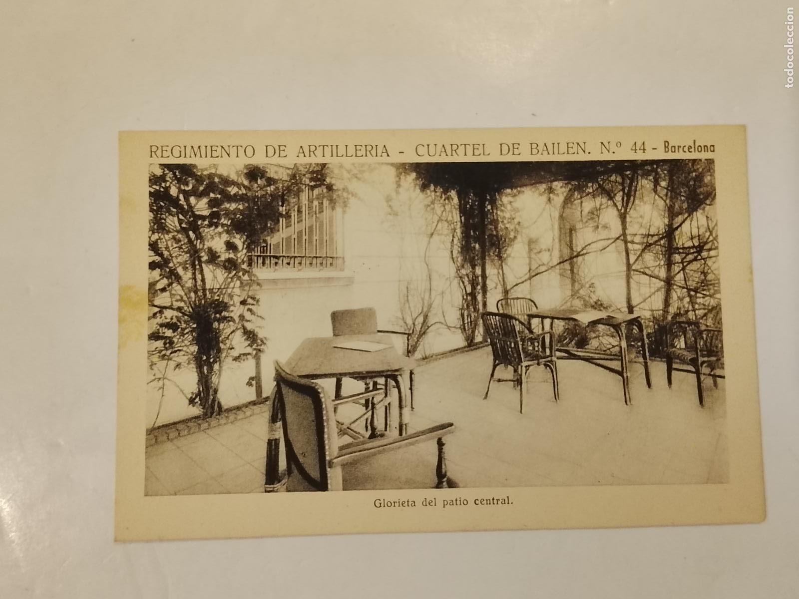 Postales: BARCELONA - REGIMIENTO DE ARTILLERIA - CUARTEL DE BAILEN - GLORIETA PATIO -POSTAL ANTIGUA-(115.337)