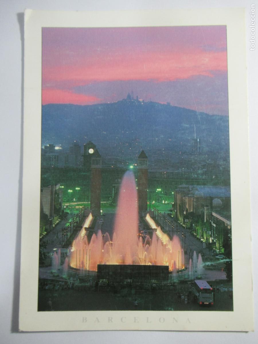 Postales: Barcelona - Montjuich - Fuente luminosa - 17 x 12 cm. - S/C