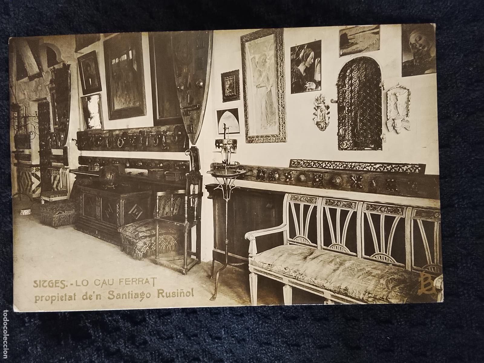 Postales: SITGES - LO CAU FERRAT D'EN SANTIAGO RUSI&Ntilde;OL - FOTOGRAFICA LB BARTRINA - POSTAL ANTIGUA -(115.415)