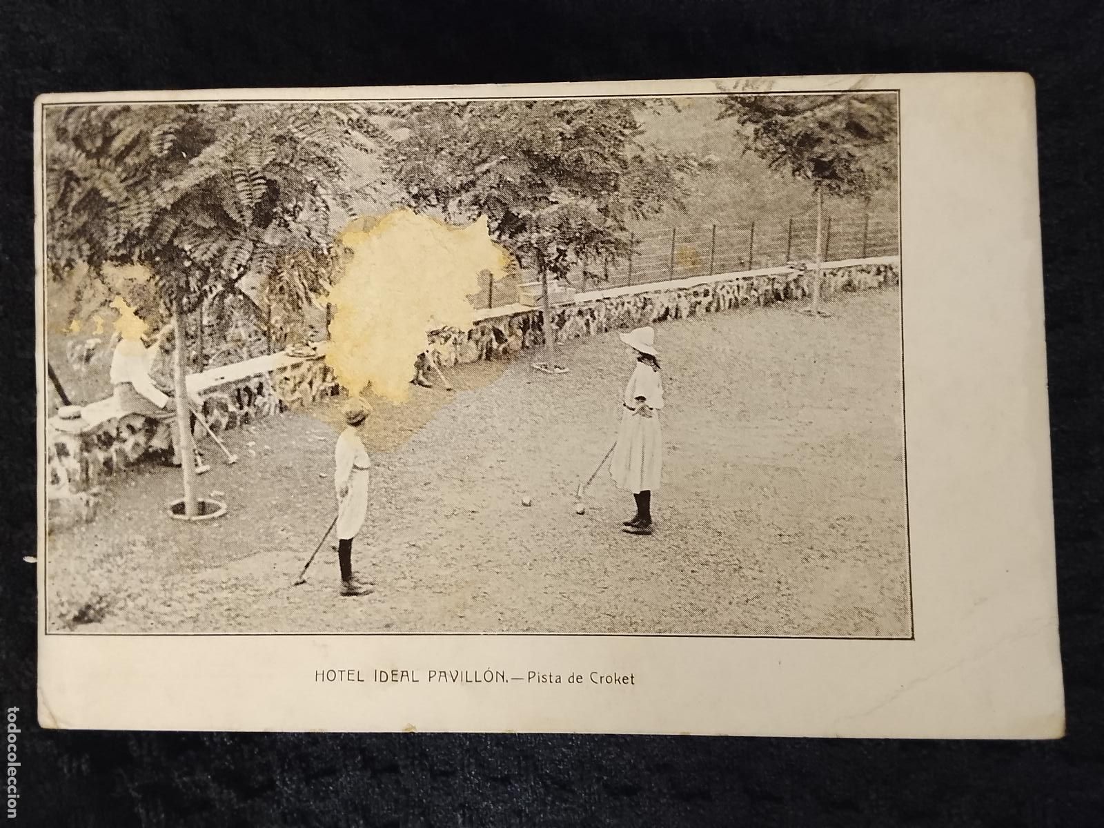 Postales: BARCELONA - VALLVIDRERA - HOTEL IDEAL PAVILLON - PISTA DE CROKET - POSTAL ANTIGUA -(115.419)