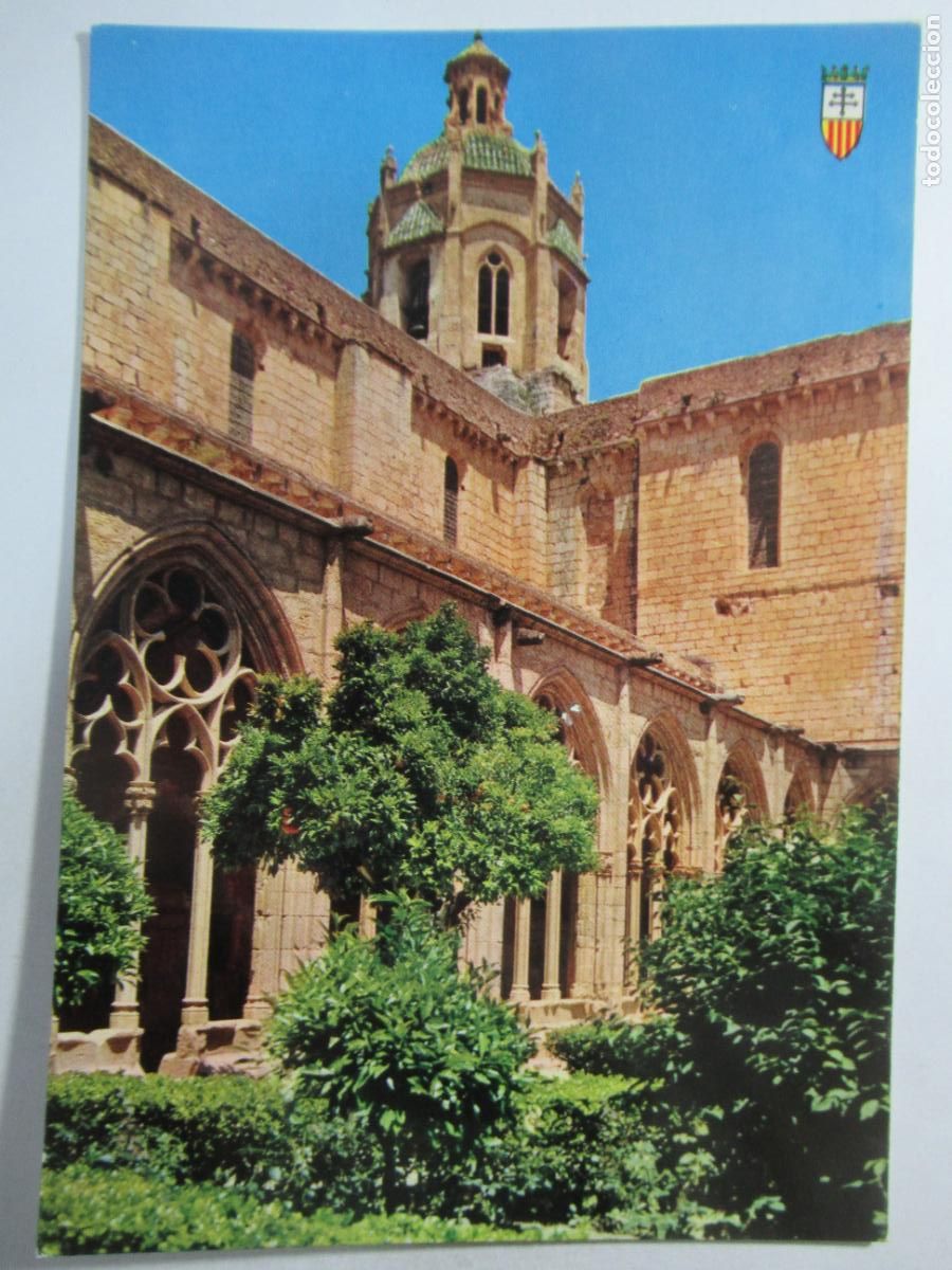 Postales: Tarragona - Monasterio de Santes Creus - Claustro - Escrita