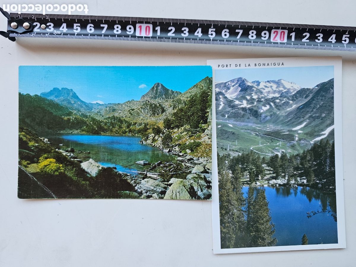 Postales: 2 postales de L'Estany de Gerber, Port de la Bonaigua 1986 1991 Paqui Blazquez