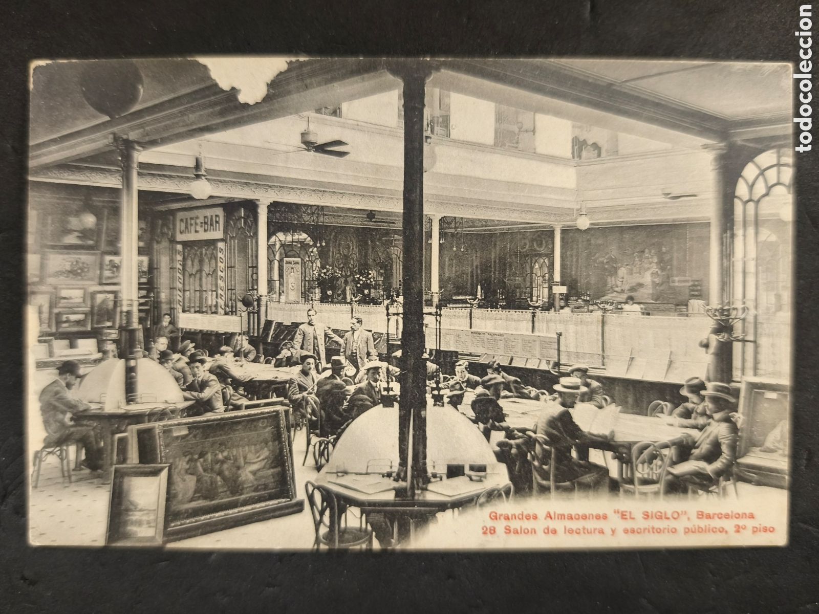 Postales: Grandes almacenes El Siglo sal&oacute;n lectura y escritorio publico
