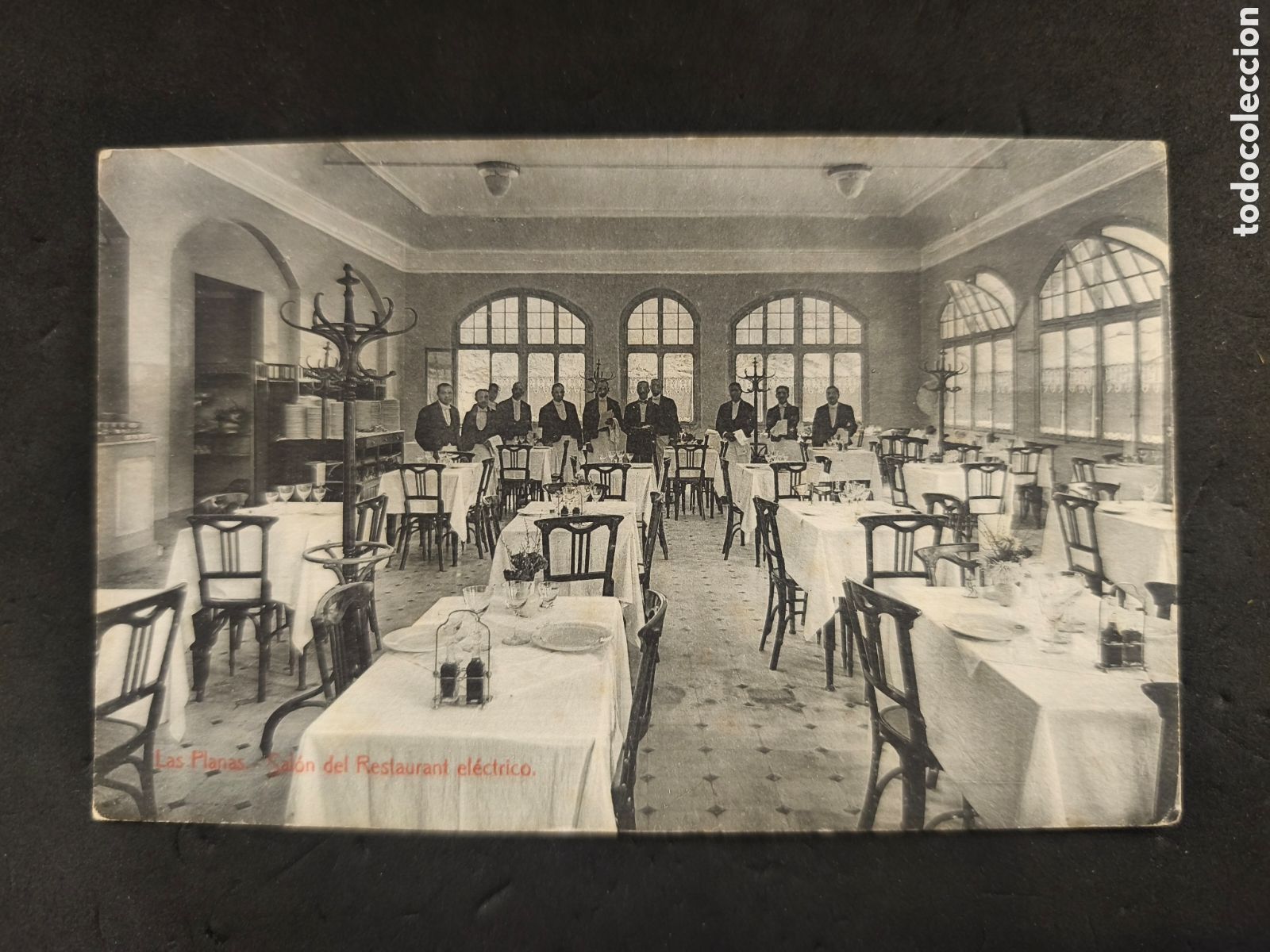 Postales: LAS PLANAS (BARCELONA ) ANTIGUA POSTAL LAS PLANAS SALON RESTAURANT EL&Eacute;CTRICO.