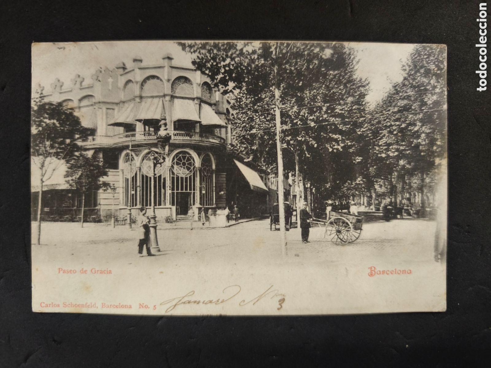 Postales: BARCELONA. Postal Animada No.5, Paseo de Gracia. Edita: Carlos Schoenfeld