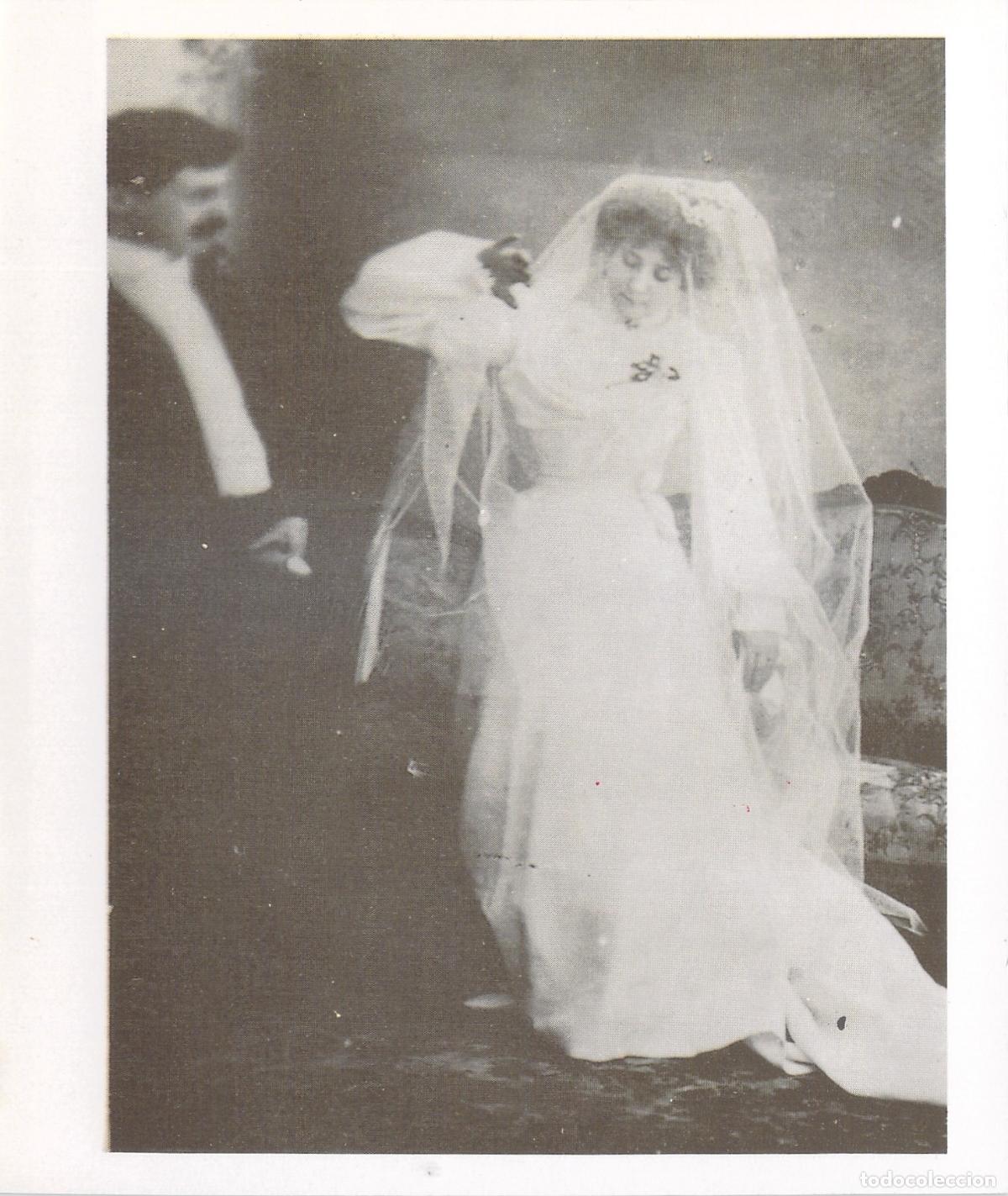 Postales: Postal de Novia con Velo en Vestido de Boda Cl&aacute;sico