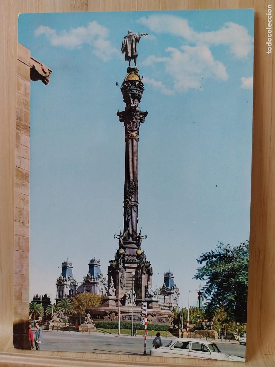 Postales: MONUMENTO CRISTOBAL COLON BARCELONA ED HERRADURA A&Ntilde;OS 70 CIRCULADA