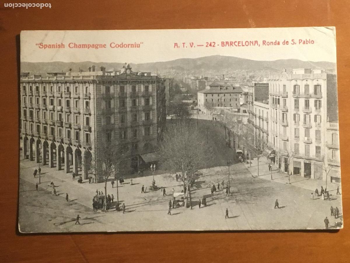 Postales: barcelona ronda san pablo ATV 242 publicidad spanish champagne codorniu postal original antigua
