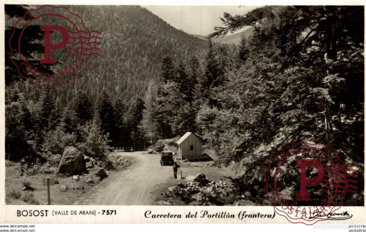 Postales: BOSOST. CARRETERA DEL PORTILLON - Foto 1