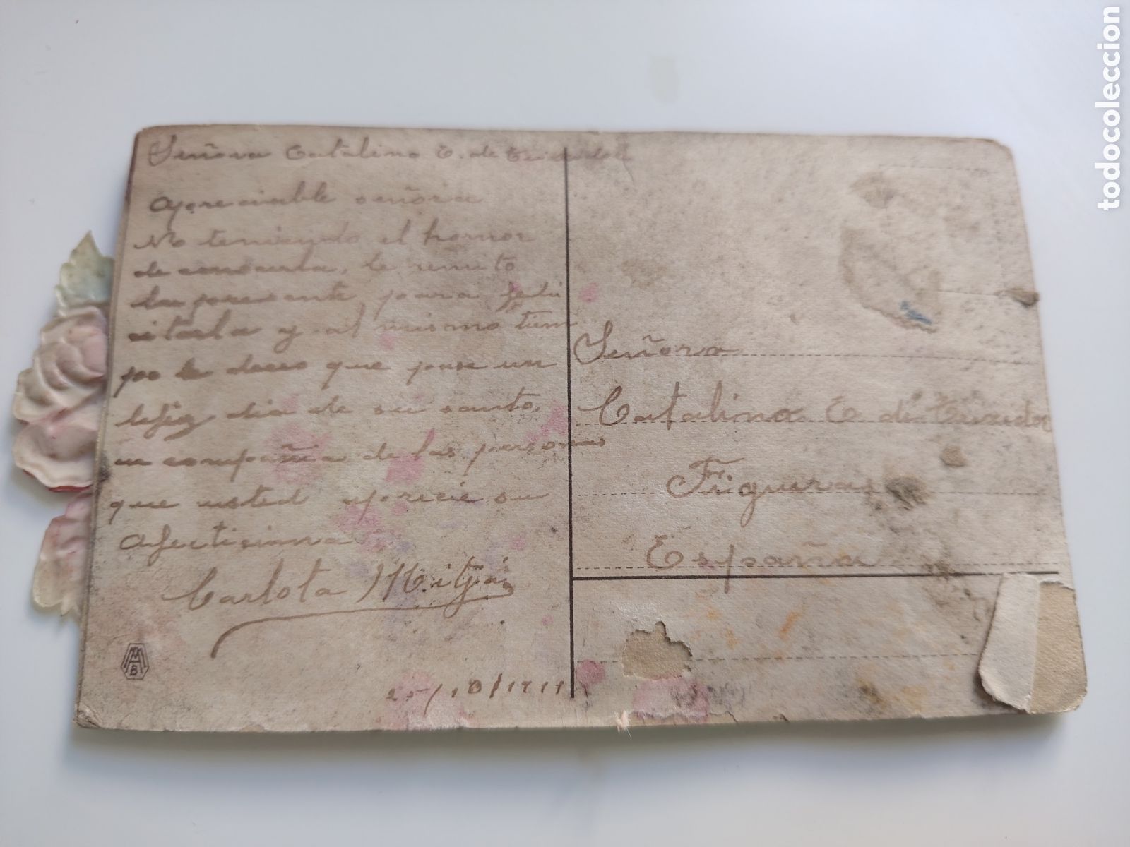 Postales: Postal 1911, circulada. Catalunya - Foto 2