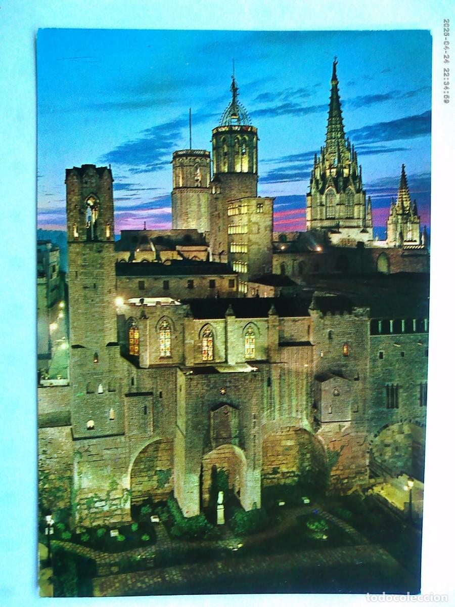 Cartes Postales: POSTAL DE BARCELONA : BARRIO GOTICO , PLAZA DE BERENGUER DE NOCHE . A&Ntilde;OS 60