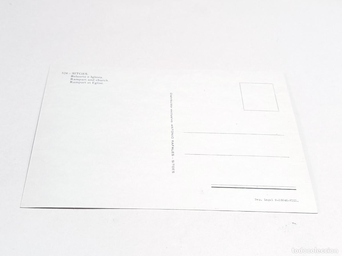 Postales: GARRAF - POSTAL SITGES - BALUARTE E IGLESIA - Foto 2