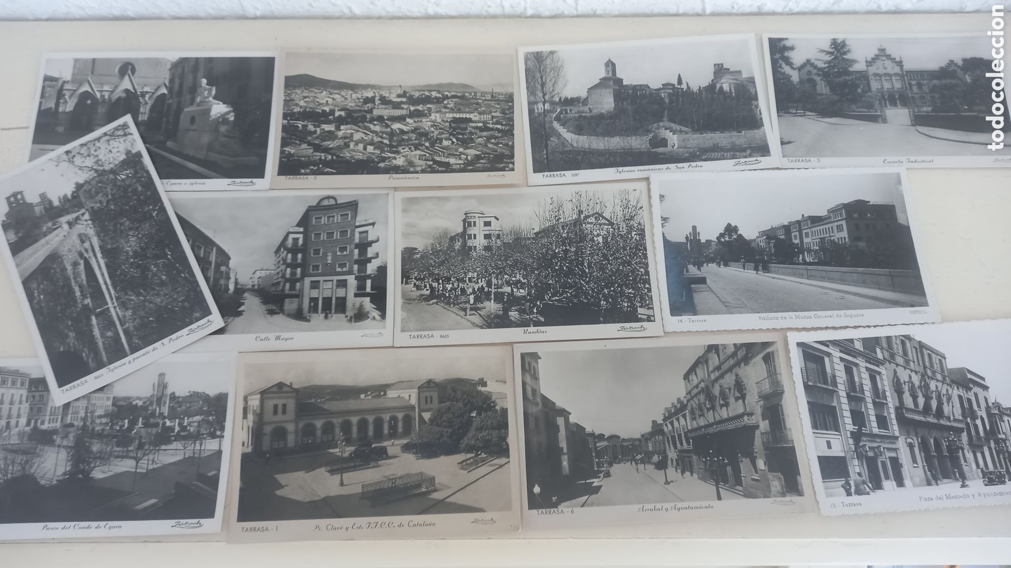 Postales: Tarrasa. Terrassa. Lote12 postales a&ntilde;os 50s