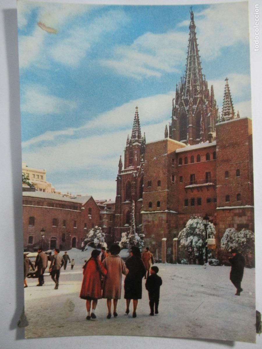 Postales: Barcelona - La Catedral. Navidad 1962. Nevada - S/C
