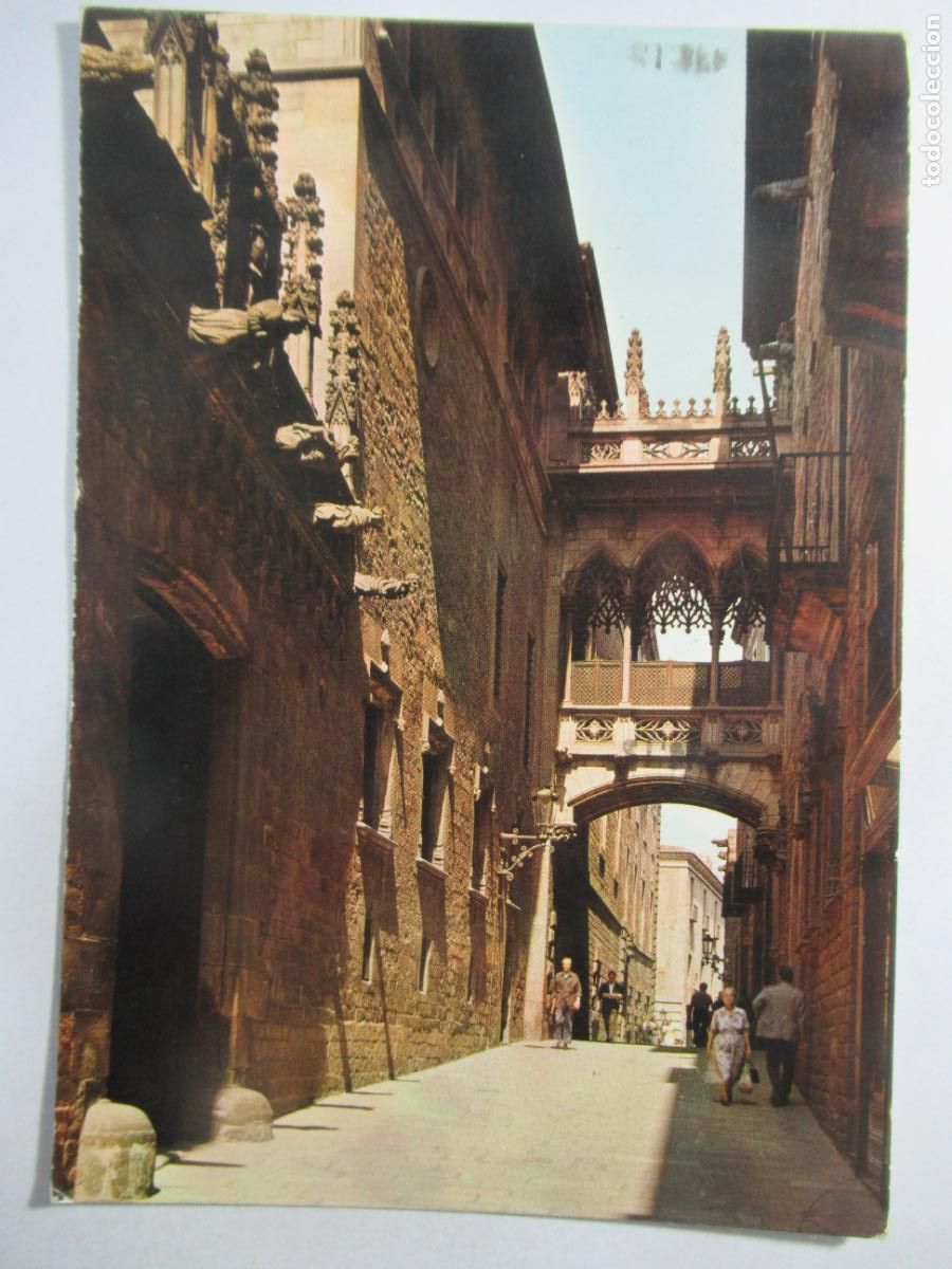 Postales: Barcelona - Arco de la Calle del Obispo Irurita - Circulada