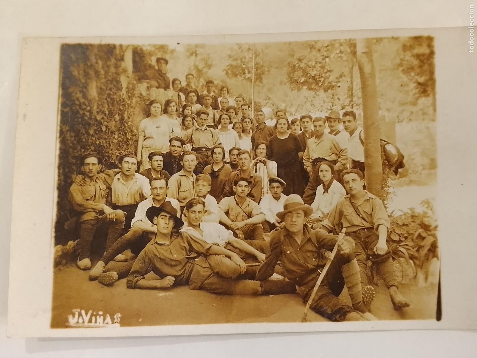 Postales: EXCURSIONISTAS - FOTO J. VI&Ntilde;AS - POSTAL ANTIGUA -(115.626)