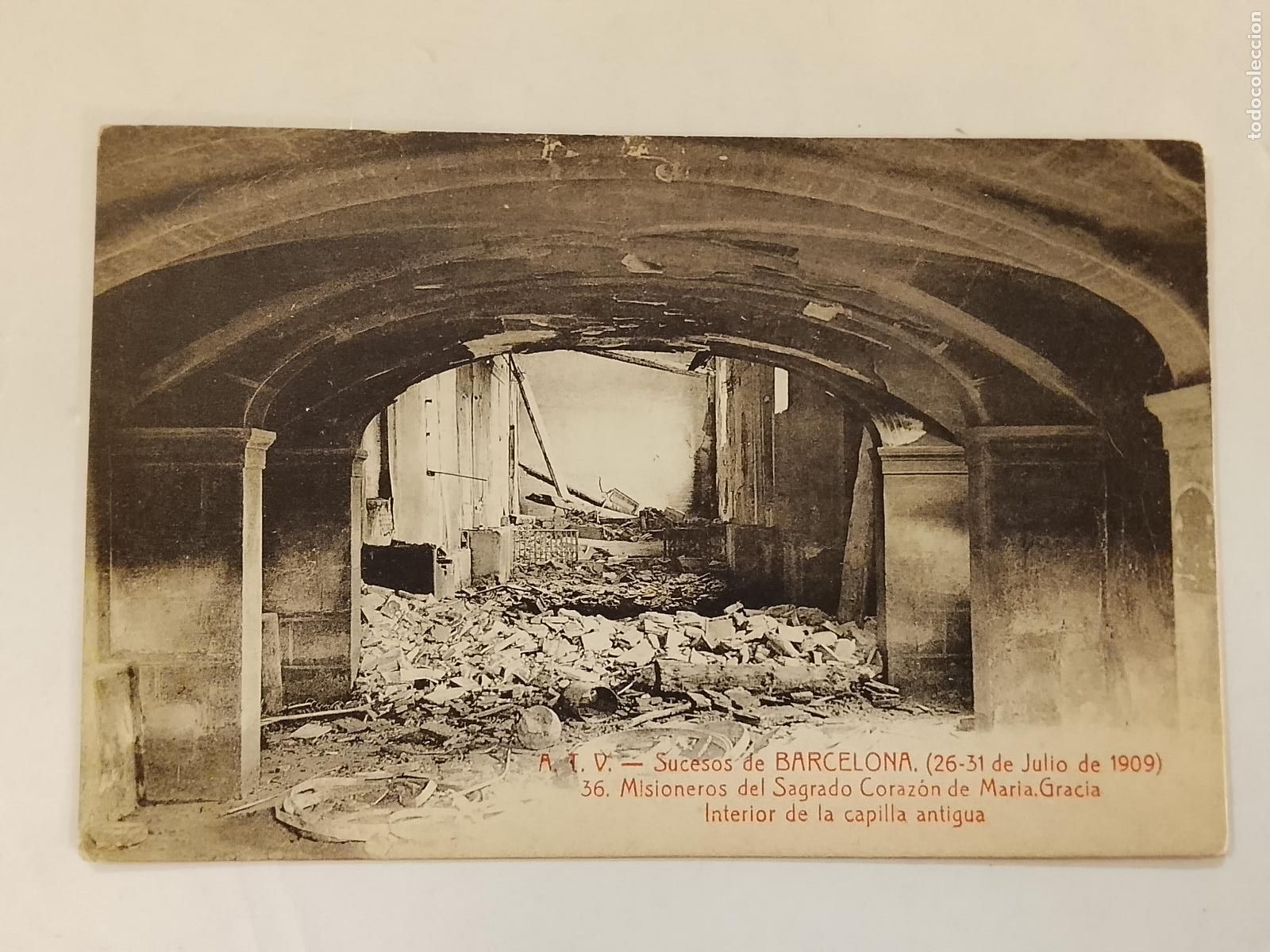 Postales: SUCESOS DE BARCELONA 1909 - MISIONEROS DEL SAGRADO CORAZON - ATV 36 A.T.V.-POSTAL ANTIGUA-(115.643)