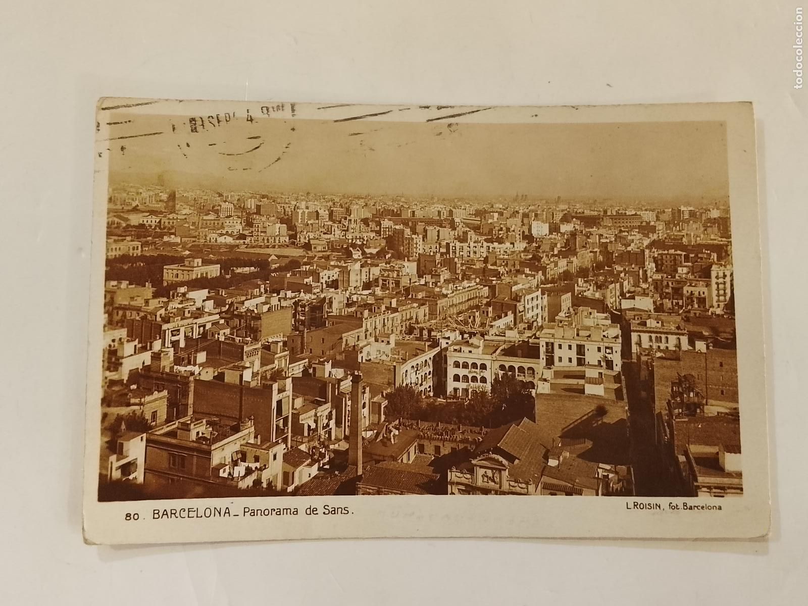 Postales: BARCELONA - SANTS - PANORAMA DE SANS - FOTOGRAFICA ROISIN -POSTAL ANTIGUA-(115.644)