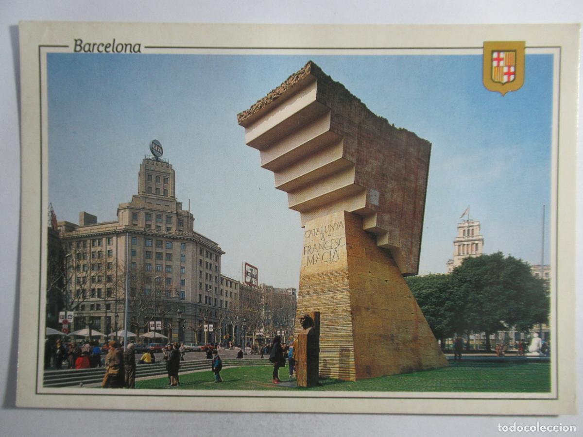 Postales: Barcelona - Pla&ccedil;a Catalunya. Monument a Francesc Maci&agrave; - S/C
