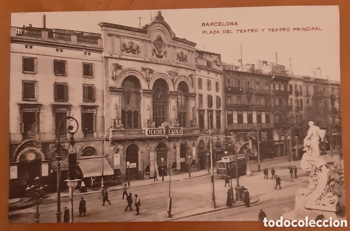 Postales: Postal Barcelona. Plaza del Teatro y Teatro Principal. Sin escribir. R9801