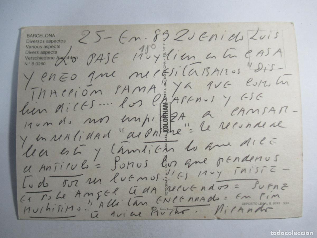 Postales: Barcelona - Diversos aspectos - Escrita - Foto 2