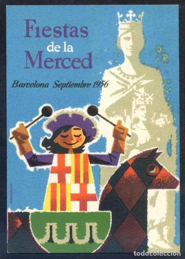 Cartoline: Barcelona. *Fiestas de la Merced 1956* Ilustra *Domenech* Nueva.