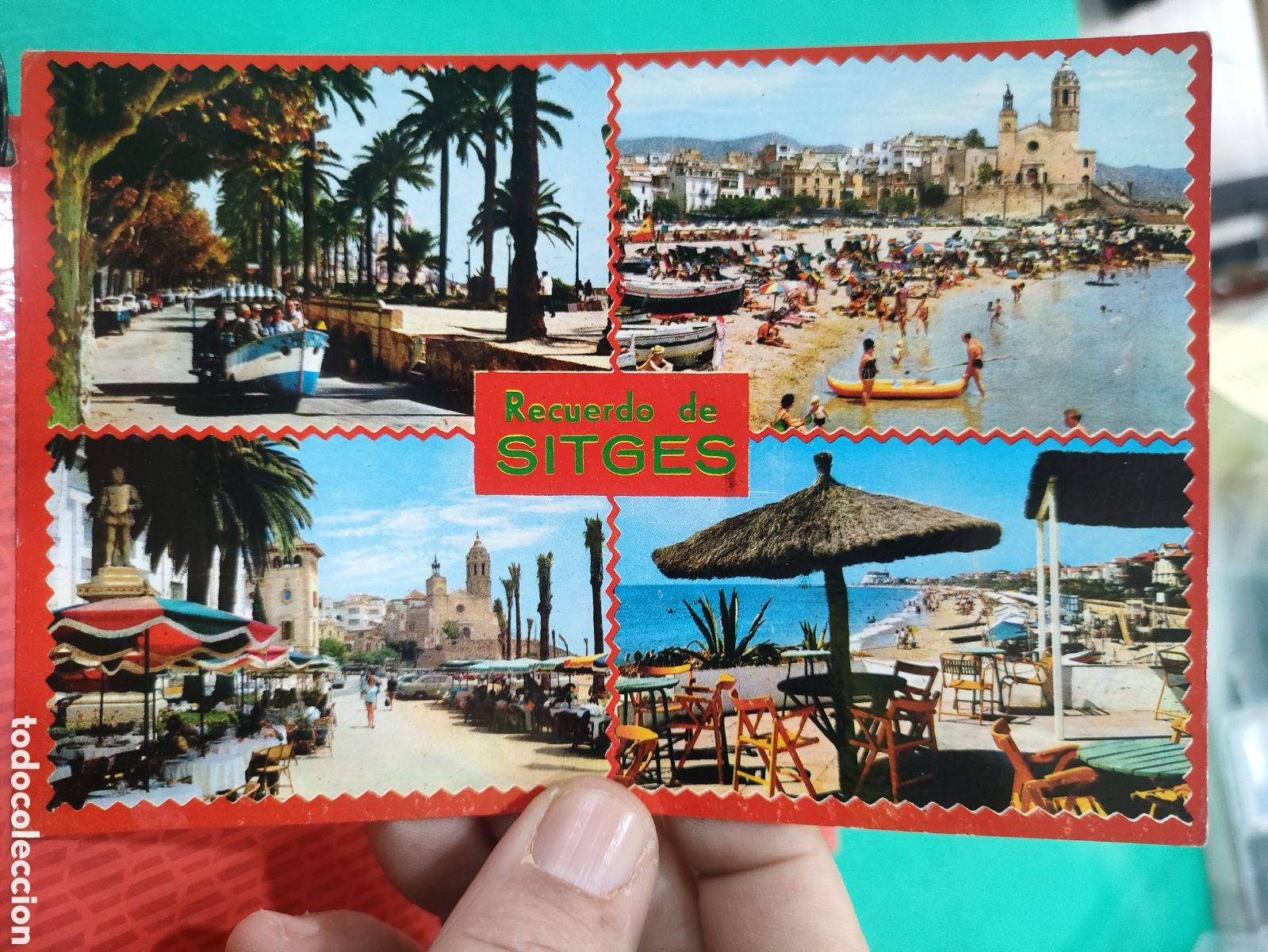 Postales: Postal SITGES Playa de Oro RECUERDO Ubach Puig