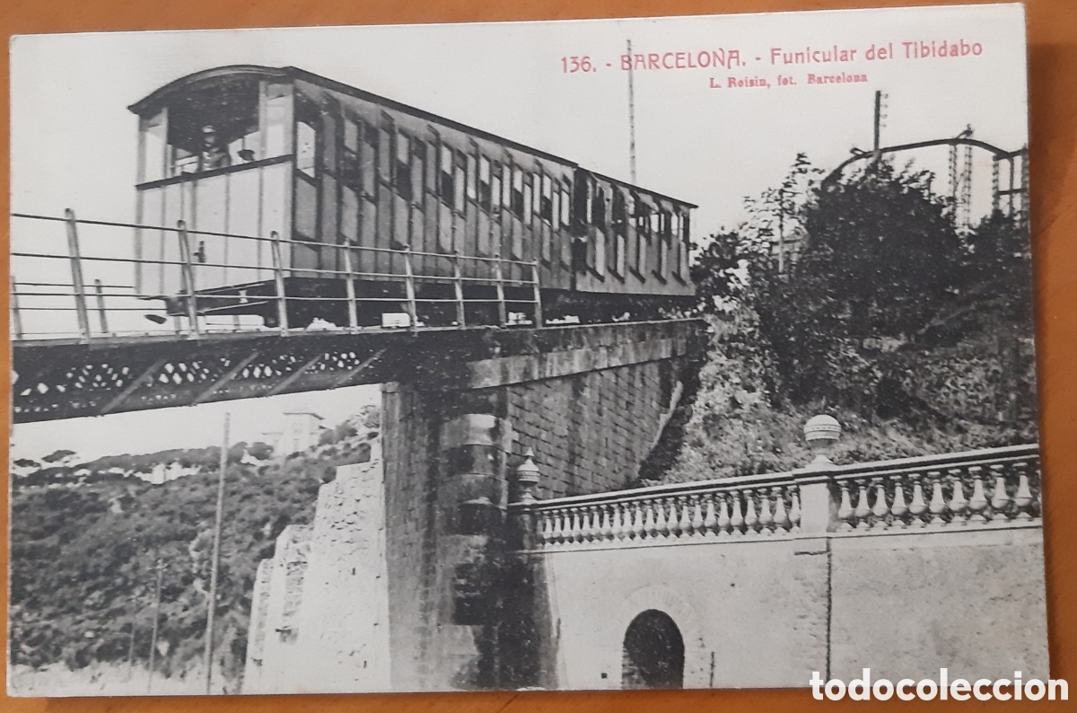 Postales: Postal Barcelona. Funicular Tibidabo. Sin escribir y con sello. R9906