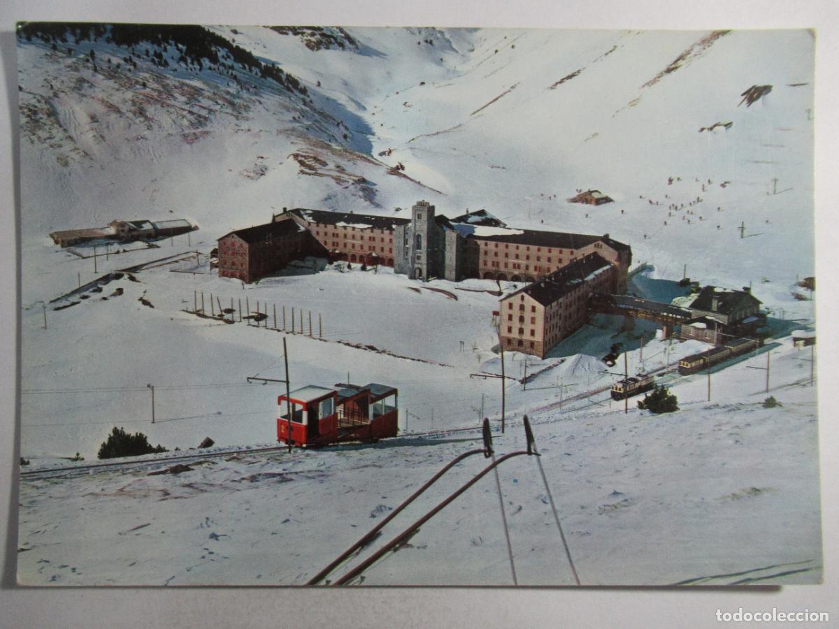 Postales: Nuria (Ripoll&eacute;s) - Santuario de la Virgen de Nuria - Restos de cartulina pegada en reverso