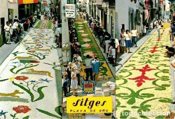 Postales: :::: E184 - POSTAL - SITGES - FIESTA DEL CORPUS - Foto 1