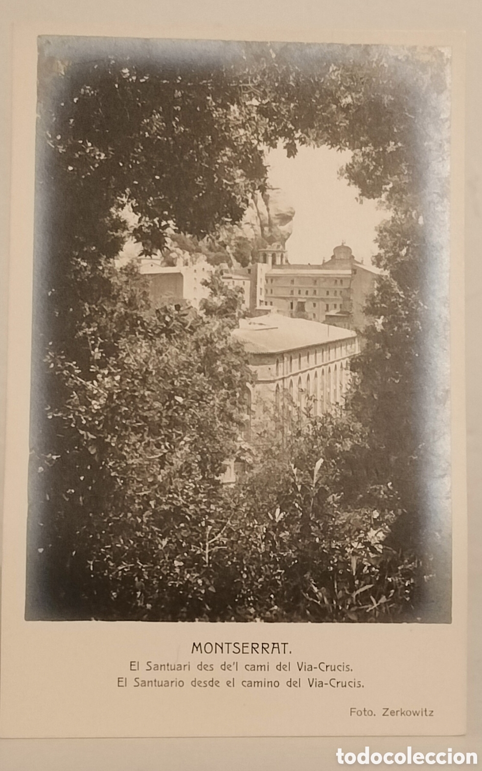 Postales: Montserrat,el santuario desde el Camino del via-crucis