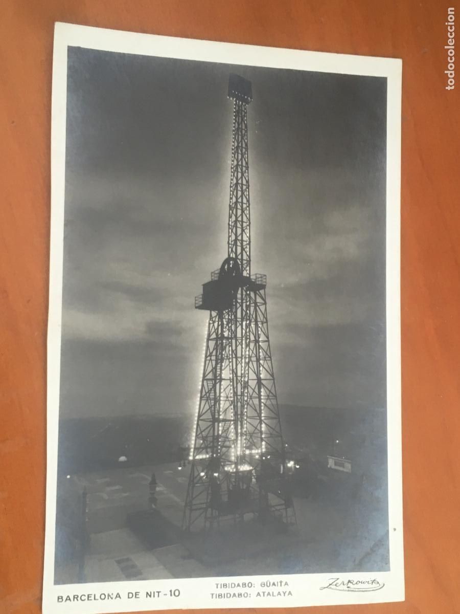 Postales: barcelona atalaya tibidabo postal original antigua