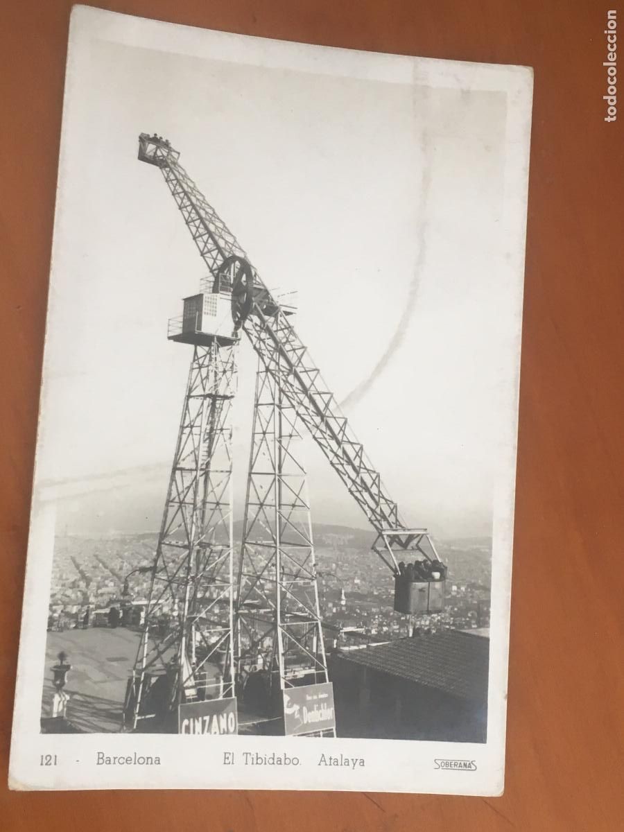 Postales: barcelona atalaya tibidabo postal original antigua