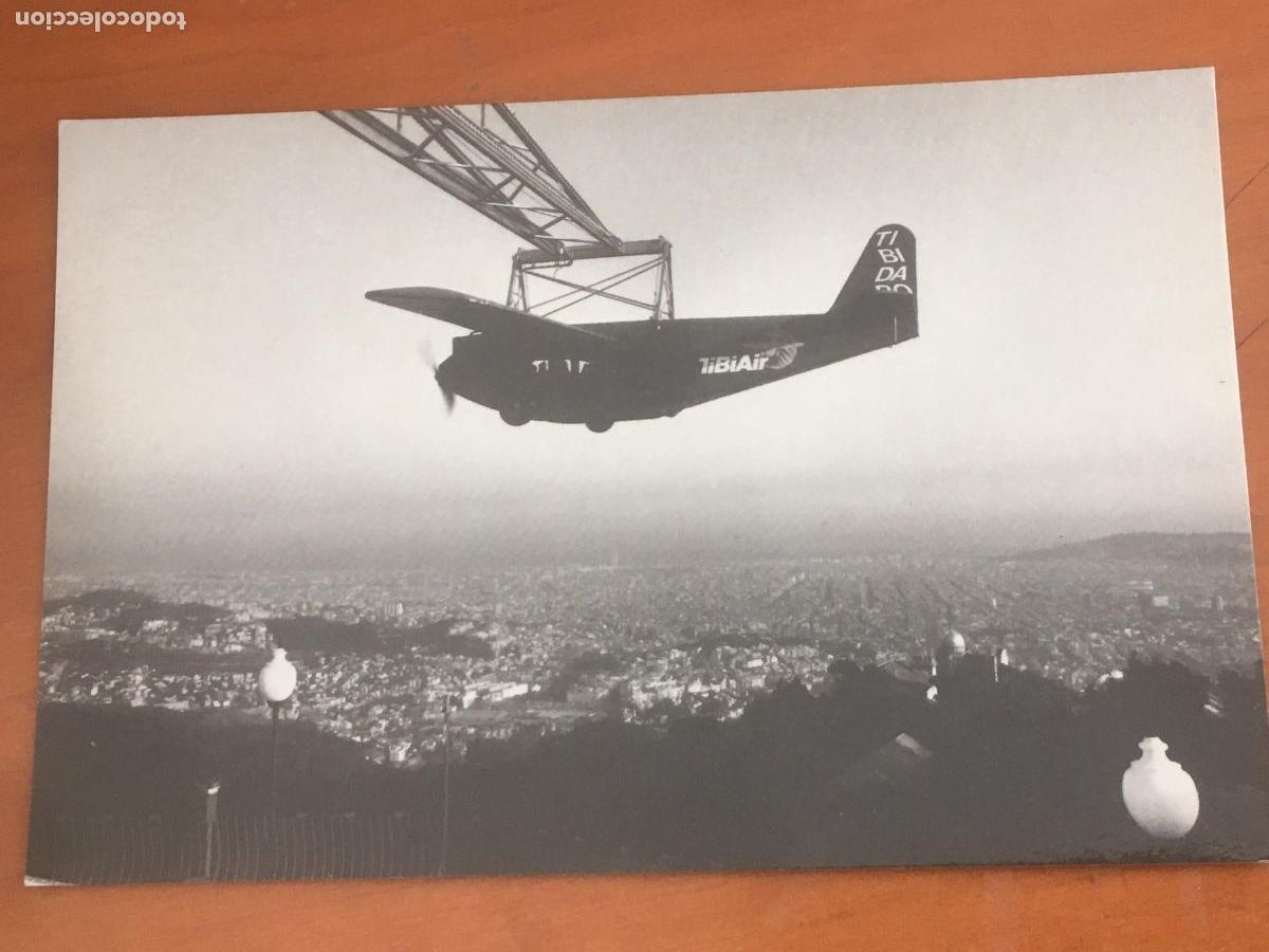 Postales: barcelona avion tibidabo postal original antigua