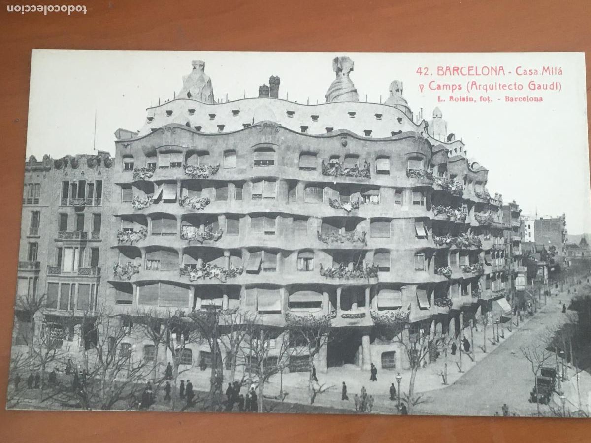 Postales: barcelona casa mila pedrera gaudi postal original antigua