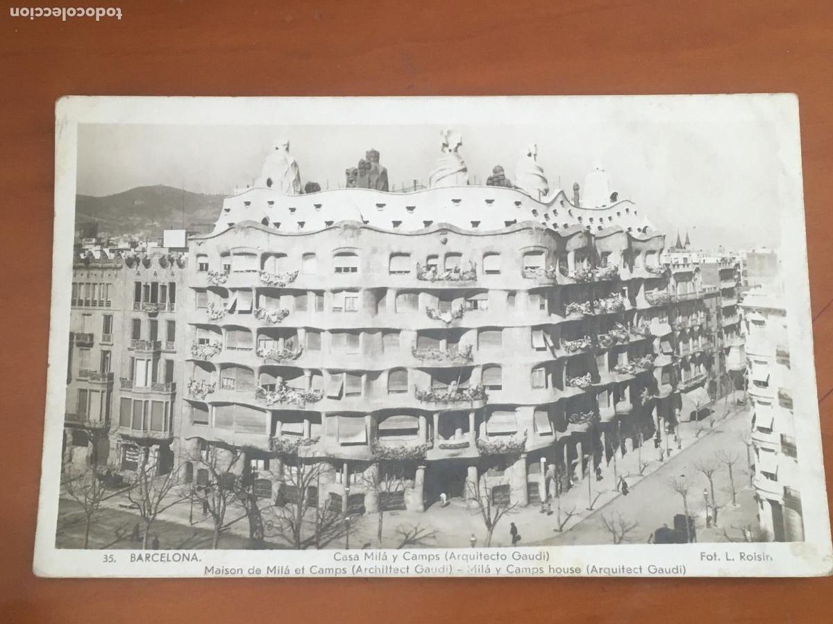 Postales: barcelona casa mila pedrera gaudi postal original antigua