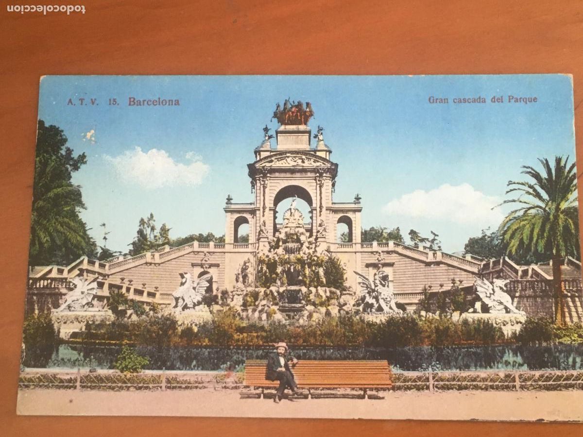 Postales: barcelona cascada del parque ciutadella postal original antigua