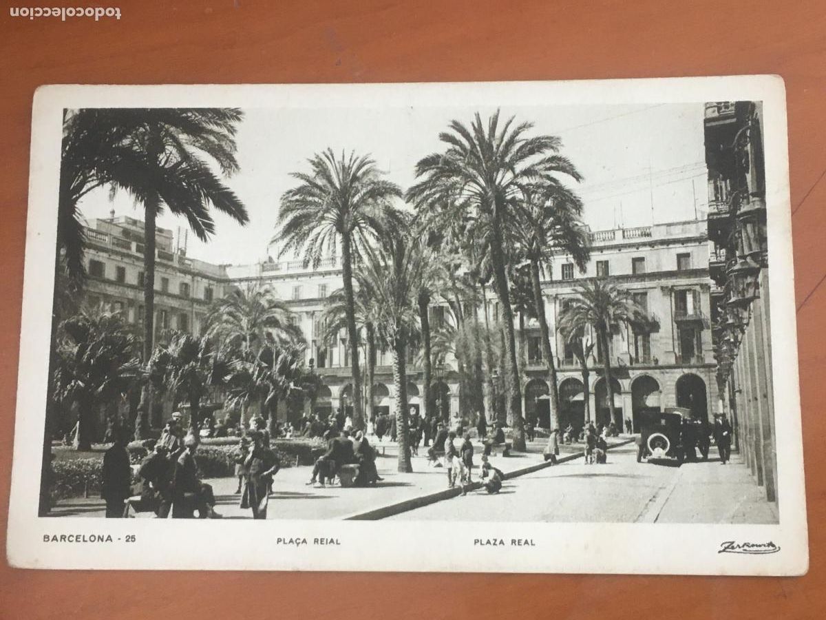 Postales: barcelona pla&ccedil;a reial postal original antigua