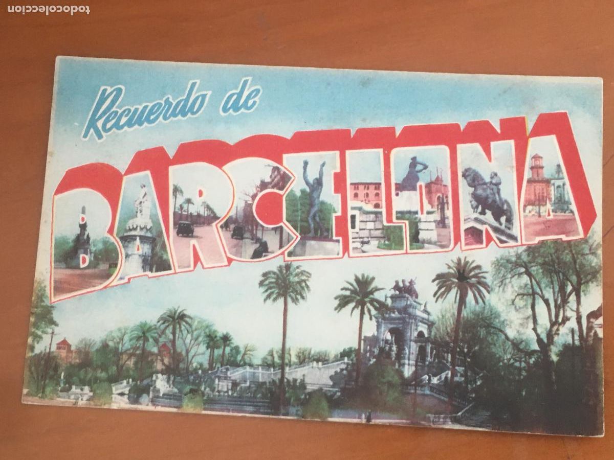 Postales: recuerdo de barcelona postal original antigua