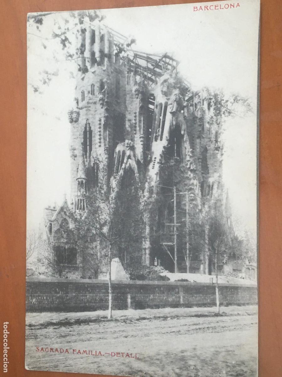 Postales: sagrada familia gaudi barcelona postal original antigua